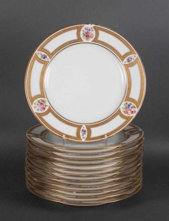 Appraisal: Set of Limoges porcelain dinner plates late th early th