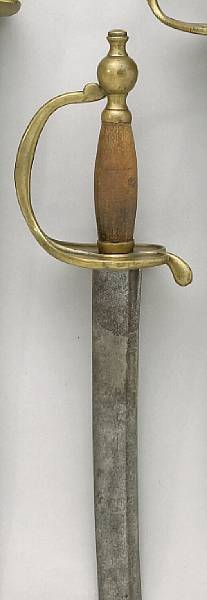 Appraisal: A British infantry hangercirca - Slightly curved inch blade with