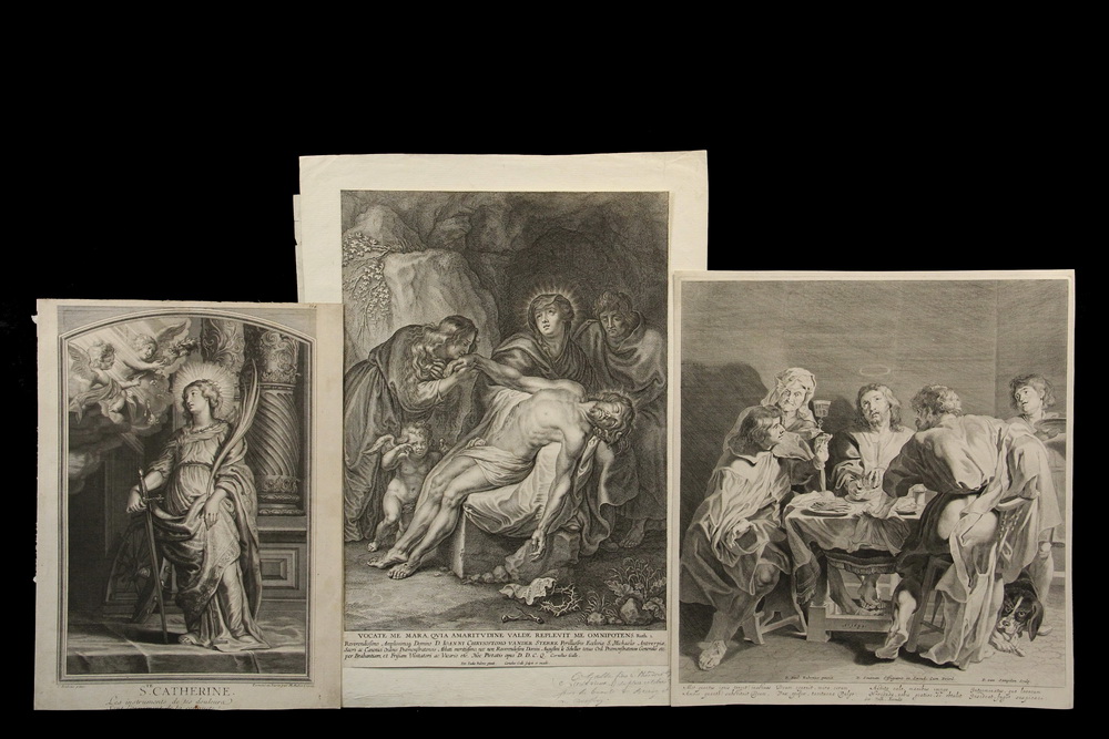 Appraisal: LARGE ENGRAVINGS AFTER PETER PAUL RUBENS - - All unframed