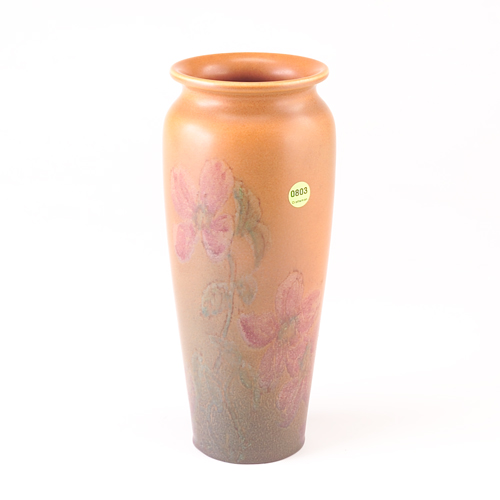 Appraisal: ROOKWOOD Tall Wax Matte vase painted by Elizabeth Barrett with