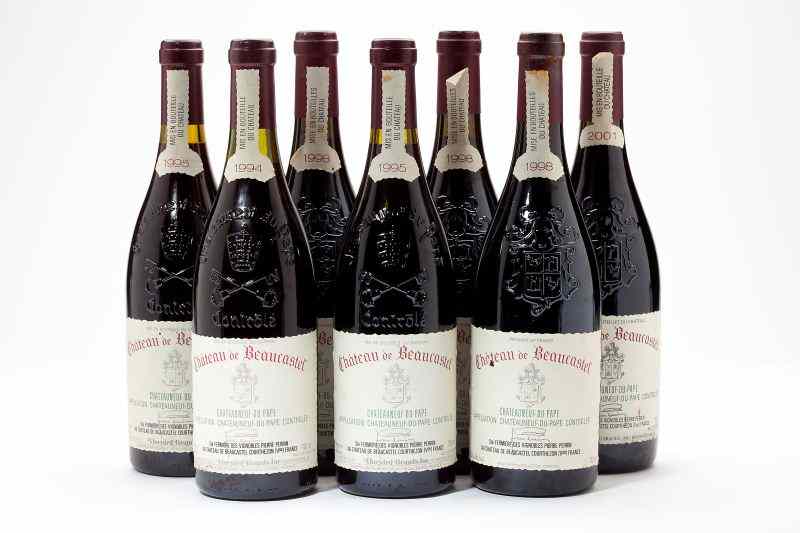 Appraisal: Chateauneuf du Pape total bottlesVintage Beaucastel cm Vintage Beaucastel Vintage