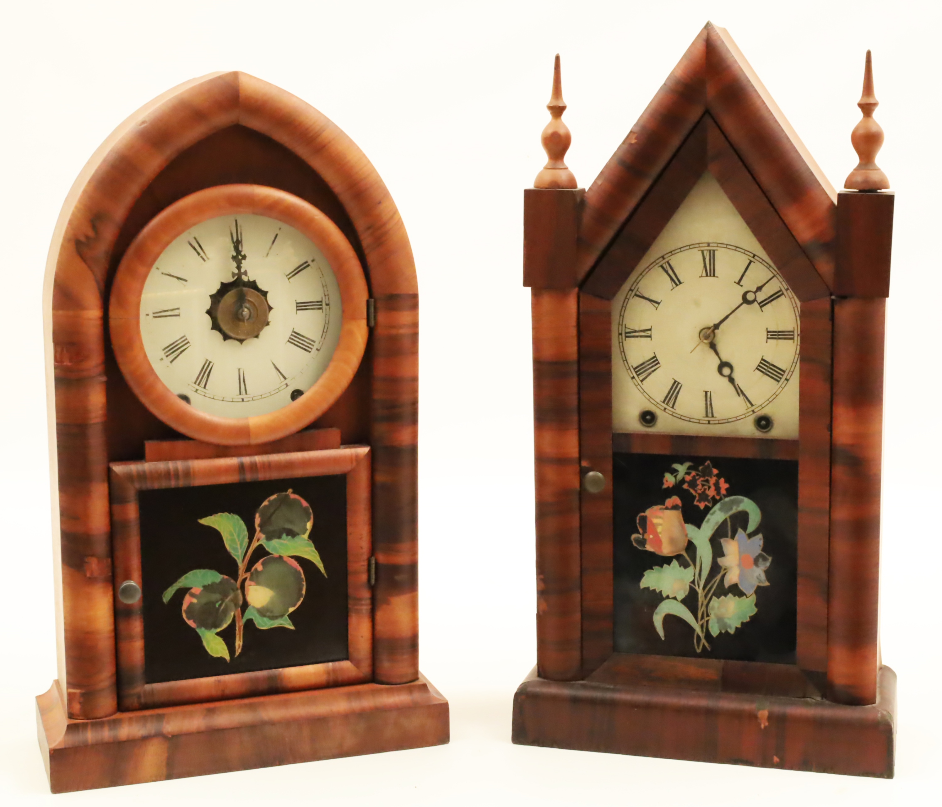 Appraisal: AMERICAN STEEPLE CLOCKS BY NEW HAVEN CLOCK CO American mahogany