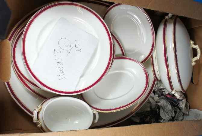 Appraisal: x Trays Coalport Dinner Service C pattern Red and Gold