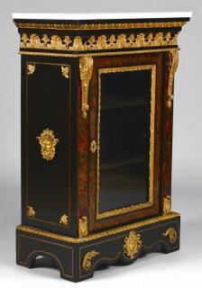 Appraisal: French Boulle and Ormolu Cabinet Napoleon III French ormolu mounted