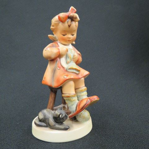 Appraisal: Hummel Figurine Knitting Lesson old full bee