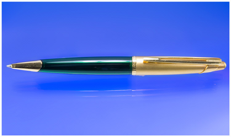 Appraisal: Waterman Edson rare green ball pen - the s flagship