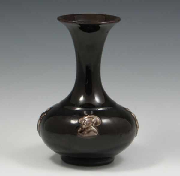 Appraisal: Peters and Reed Standard Ware Vase unmarked several small burst