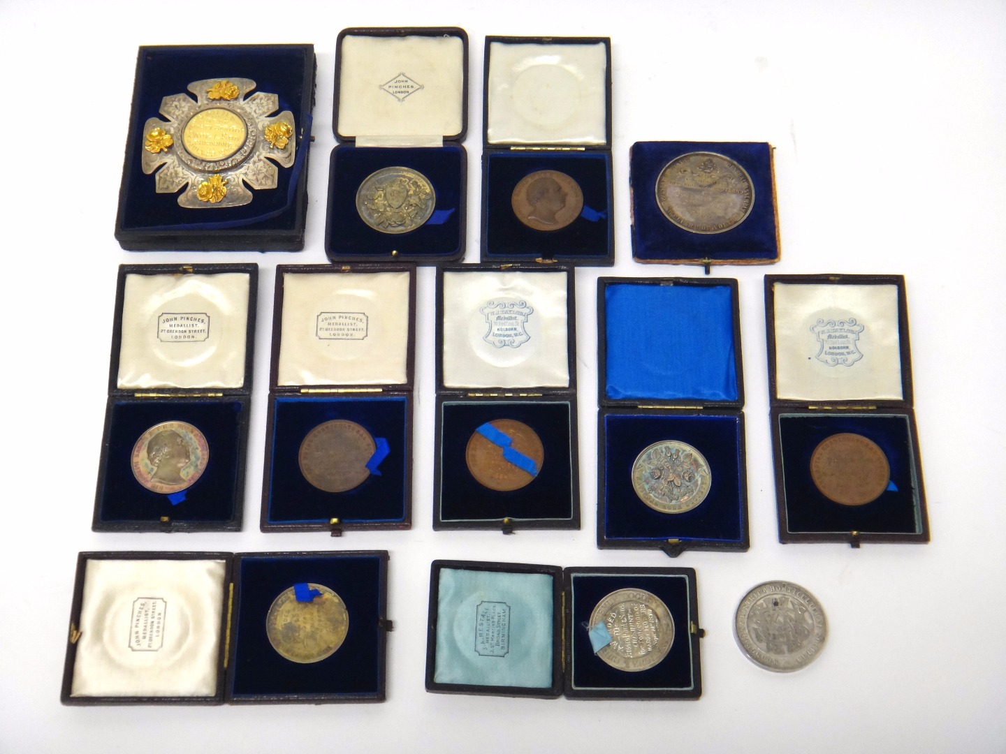 Appraisal: Seven silver and four bronze medallions mostly relating to horticulture