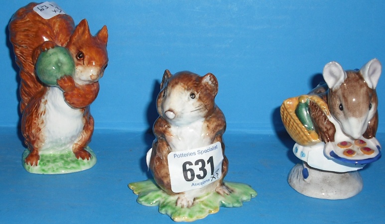 Appraisal: Beswick Beatrix Potter Figures Appley Dapply Squirrel Nutkin and Timmy