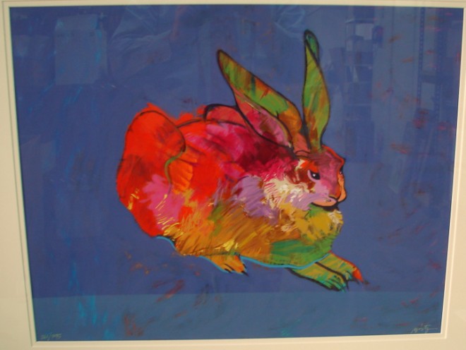 Appraisal: American b RABBIT Serigraph Signed and numbered x inches