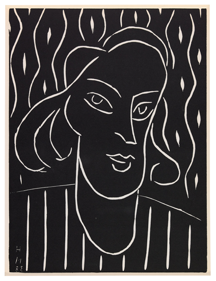 Appraisal: HENRI MATISSE Teeny Linoleum cut x mm x inches full