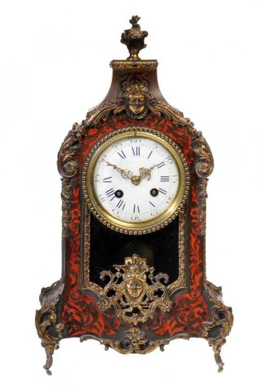 Appraisal: A FRENCH BOULLE BRACKET CLOCK with enamel dial and brass