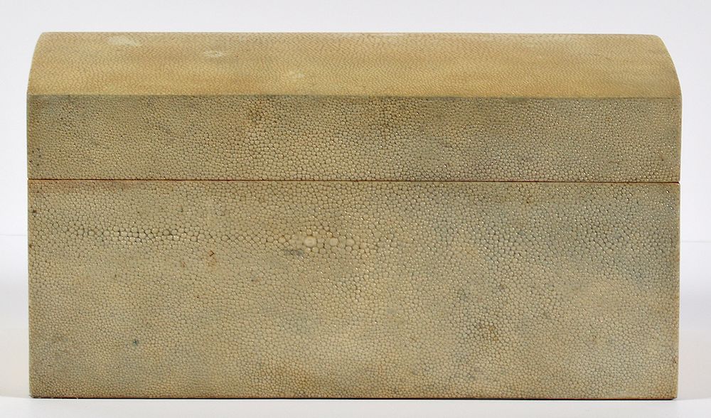 Appraisal: Maitland Smith Shagreen Lidded Box Maitland Smith Shagreen Box with