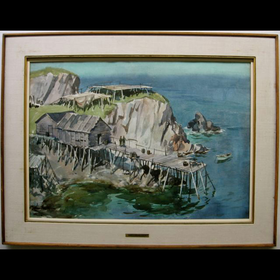 Appraisal: HIBBS COVE NEWFOUNDLAND HENRY JOHN SIMPKINS - CANADIAN WATERCOLOUR TITLED