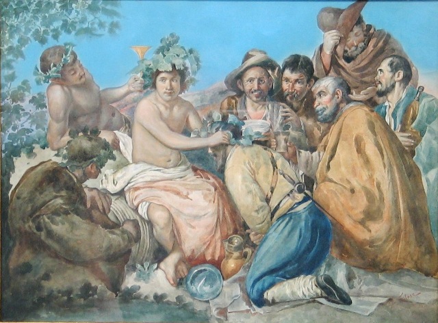 Appraisal: Giovanni Battista Filosa Italian - Peasants Bacchanalia watercolour and gouache