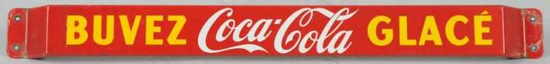 Appraisal: s Coca-Cola Porcelain Door Bar in French Light wear with