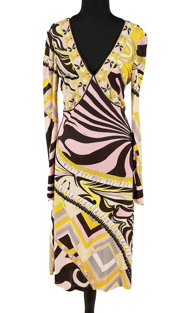 Appraisal: Emilio Pucci Dress in Pinks Chartreuse Black Emilio Pucci pinks