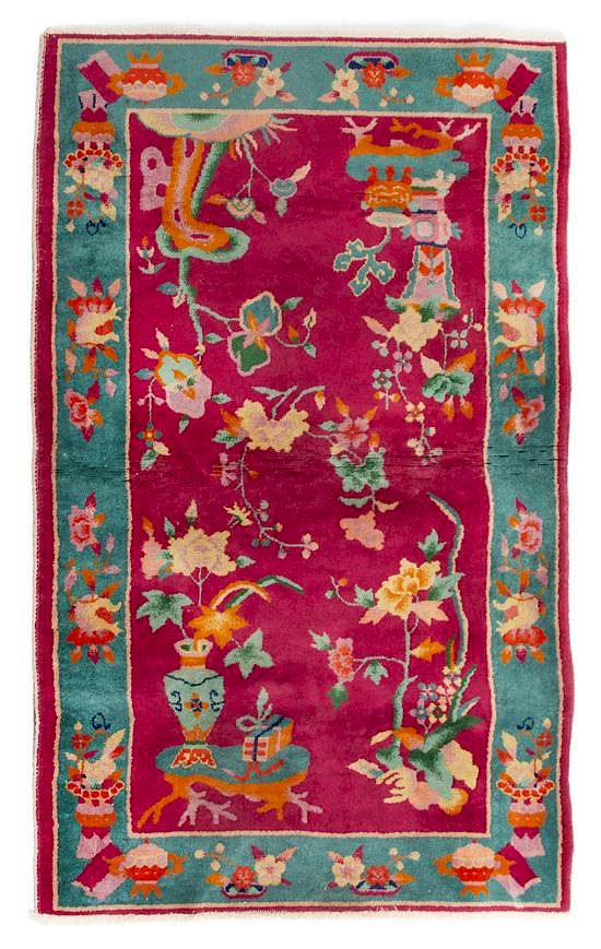 Appraisal: A Chinese Wool Rug feet inches x feet A Chinese