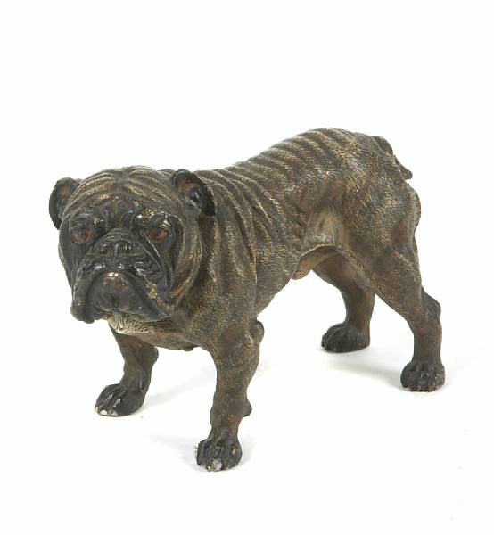 Appraisal: An Austrian cold painted figure of a dog height in