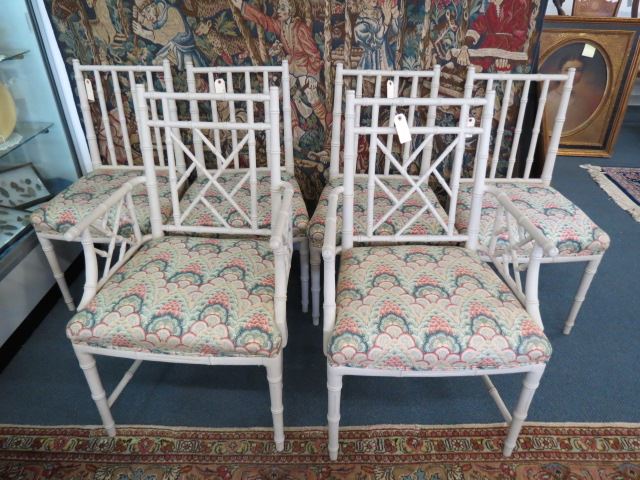 Appraisal: Set of Chairs faux bamboo