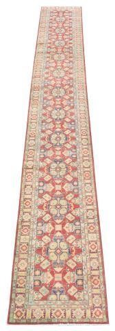 Appraisal: Hand-tied Persian Kazak runner rug approx ' l ' w