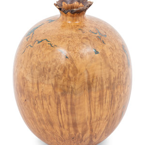 Appraisal: Cary Sappenfield American th Century Vase black willow burl and