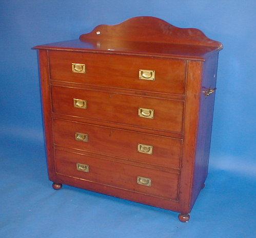 Appraisal: A colonial style chest converted into a two section filing