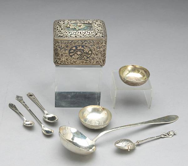 Appraisal: Property of various owners Including Iranian silver pr small bowls