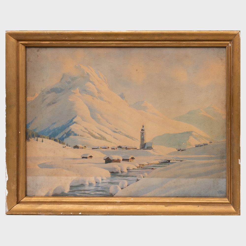 Appraisal: Carl Kessler - The Alps Watercolor on paper signed 'Carl