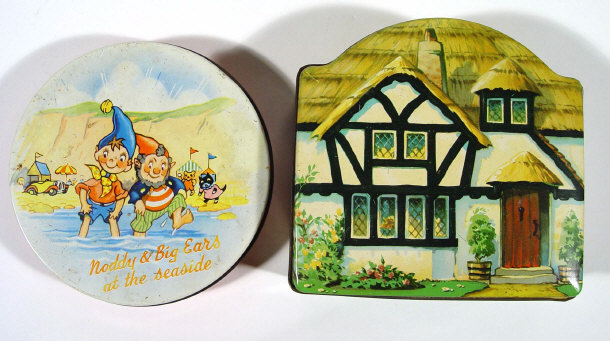 Appraisal: Huntley and Palmer biscuit tin printed with a scene of