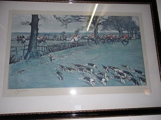 Appraisal: CECIL ALDEN'The Grafton Hunt Away from Weedon Bushes ' signed