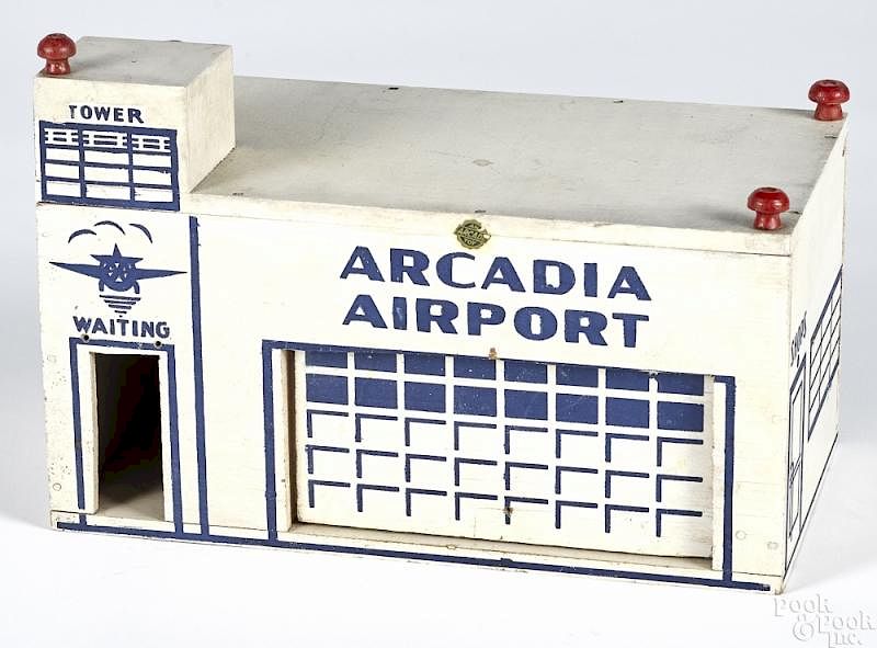 Appraisal: Arcade painted wood Arcadia Airport Arcade painted wood Arcadia Airport