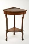 Appraisal: STAND - Circa s mahogany corner stand with unusual fan