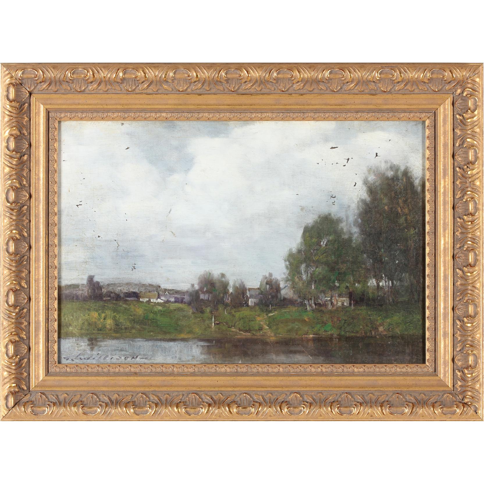 Appraisal: Thomas Jefferson Willison OH - Landscape oil on canvas laid