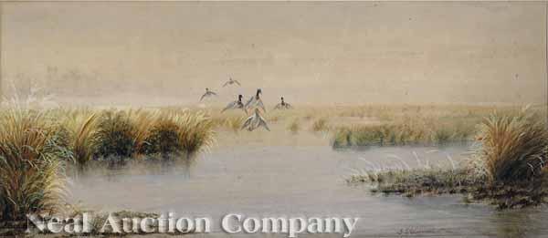 Appraisal: George Louis Viavant American New Orleans - Ducks in Flight