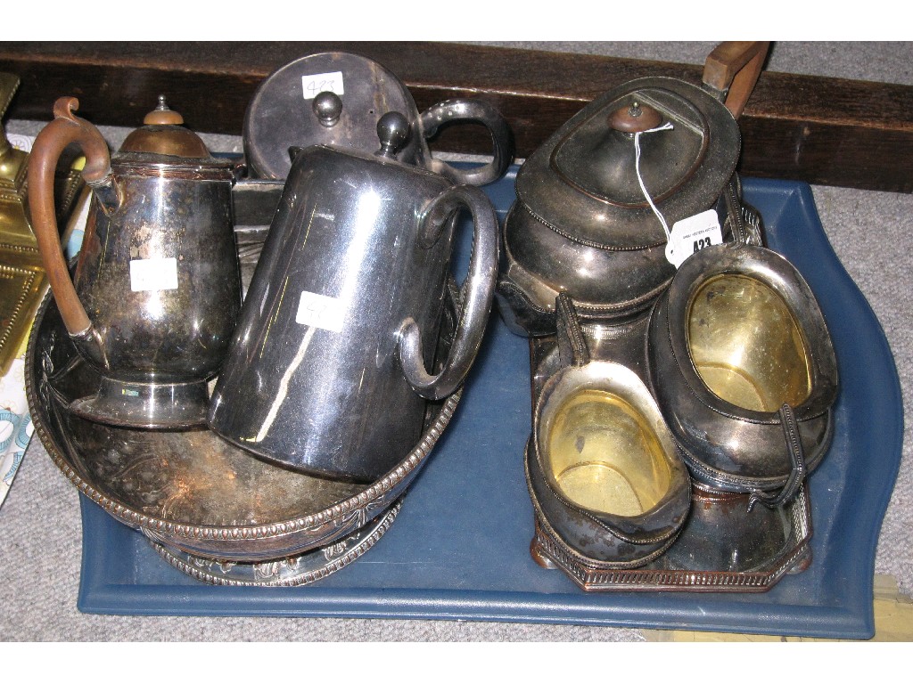 Appraisal: Tray lot of EP - tea service etc