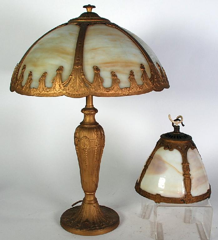 Appraisal: EARLY TWENTIETH CENTURY GILT METAL ELECTRIC TABLE LAMP BASE AND