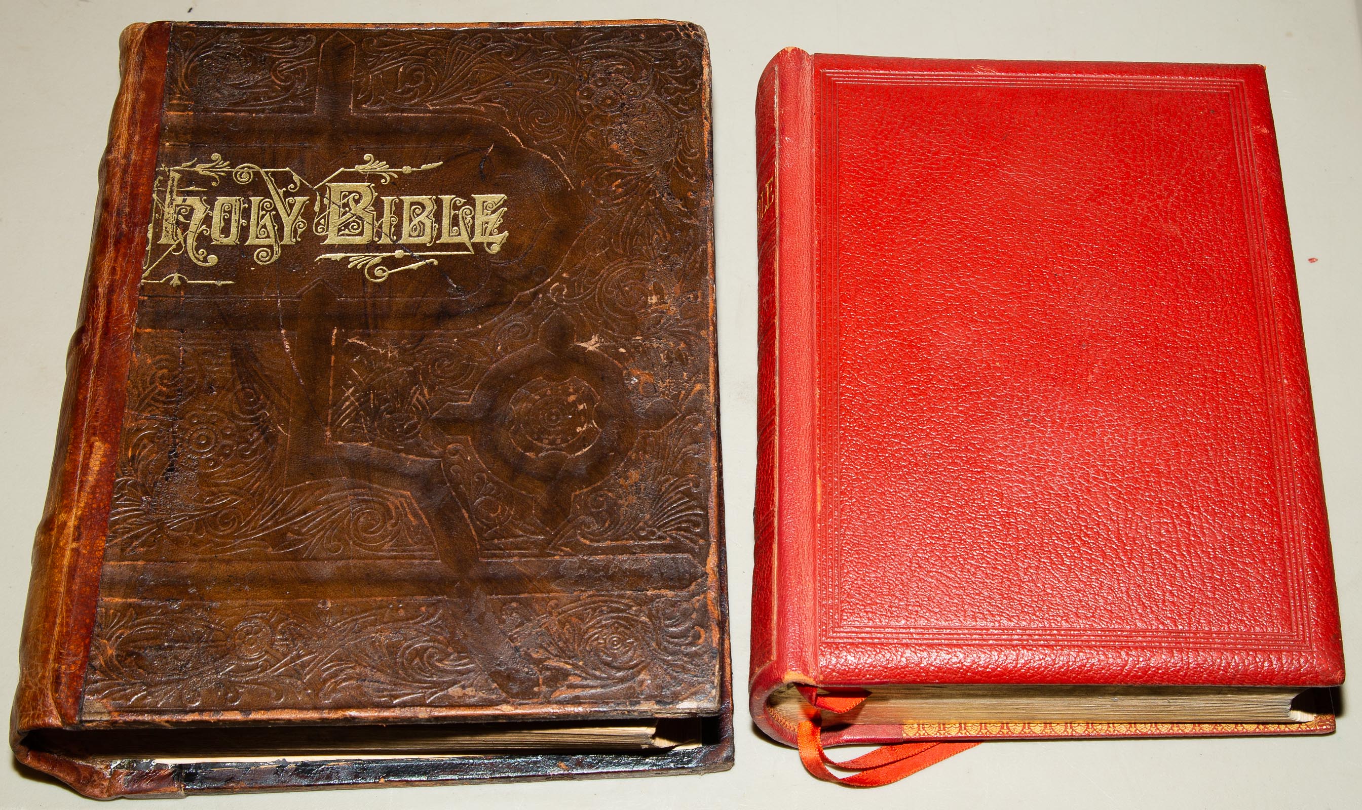 Appraisal: TWO FAMILY BIBLES PRONOUCING EDITION OF THE HOLY BIBLE Philadelphia