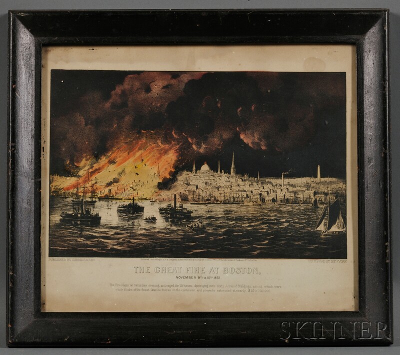 Appraisal: Currier Ives publishers American - THE GREAT FIRE AT BOSTON