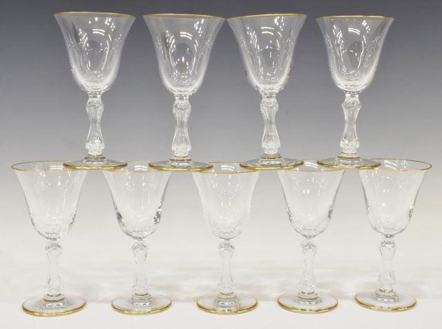 Appraisal: lot of French St Louis Lozere Gold crystal wine stems