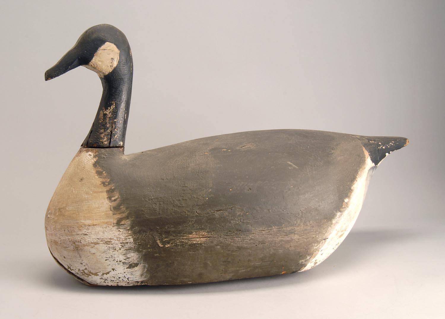 Appraisal: CANADA GOOSE DECOY From Southeastern Massachusetts Maker unknown Some old