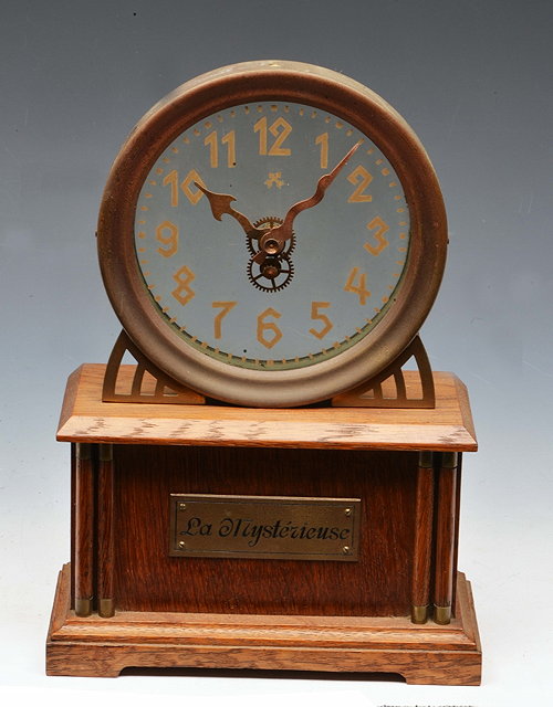 Appraisal: A HAMBURG AMERICAN CLOCK COMPANY 'LA MYST RIEUSE' TIMEPIECE the