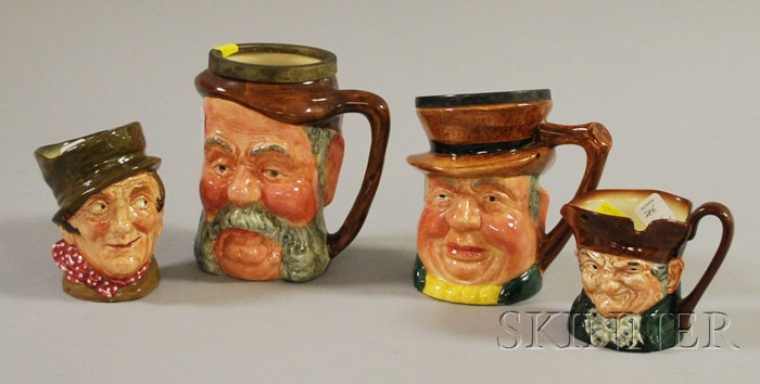 Appraisal: Four Royal Doulton and Lancaster Sandland Ceramic Character Jugs Sam