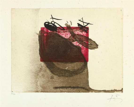 Appraisal: T PIES ANTONI Composition Fouadis Colour aquatint from two plates