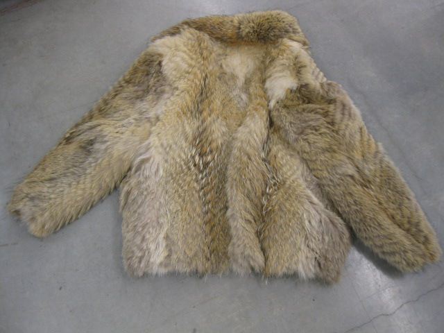 Appraisal: Wolf Fur Coat mans large to extra large monogram inside