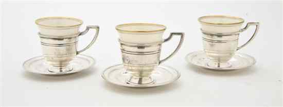 Appraisal: A Set of Twelve American Sterling Silver Demitasse Cups and