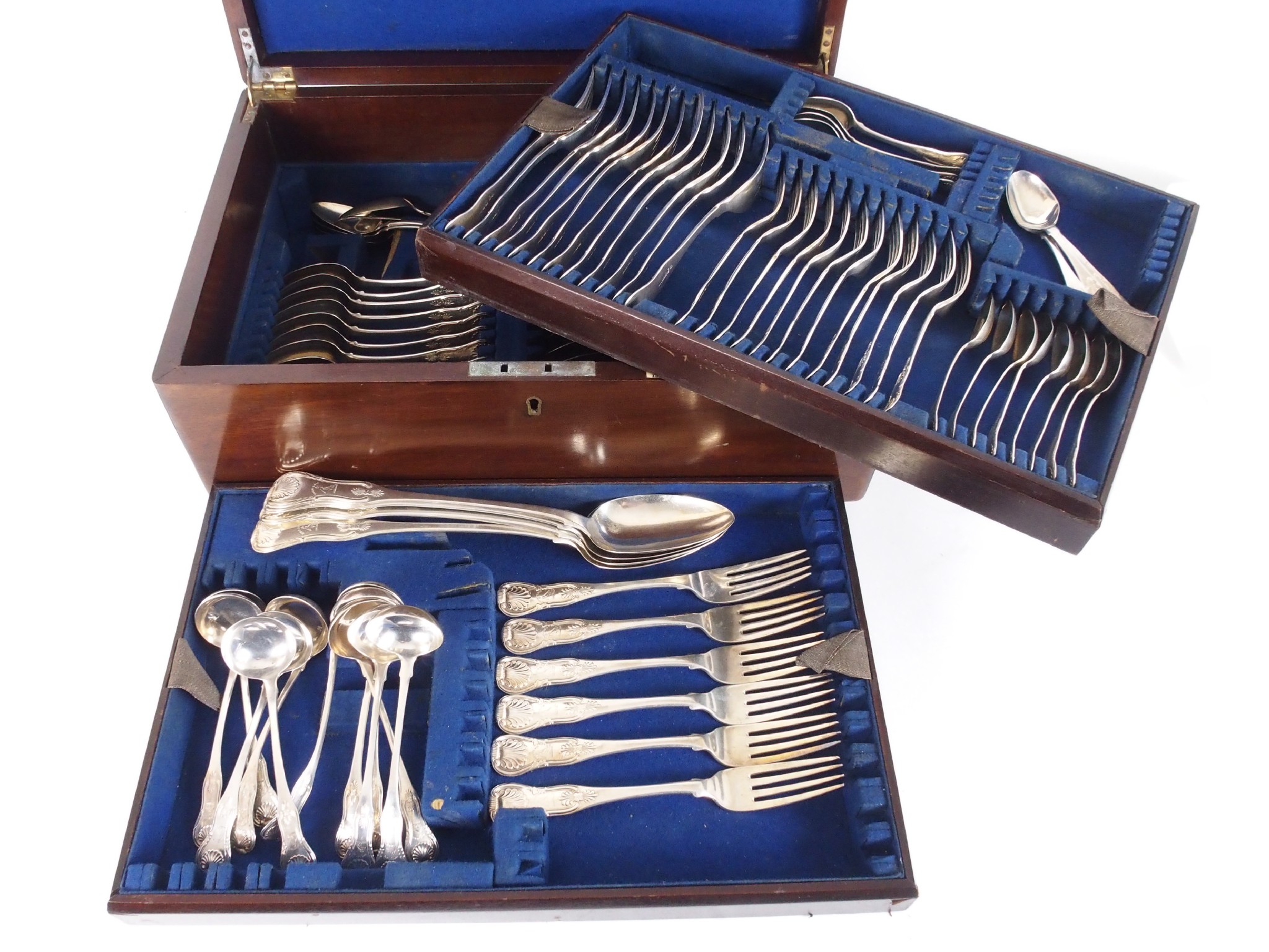 Appraisal: A part set of silver cutleryby Andrew Wilkie Edinburgh comprising