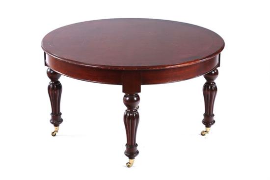 Appraisal: ENGLISH WILLIAM IV STYLE MAHOGANY CENTER TABLE th century Circular