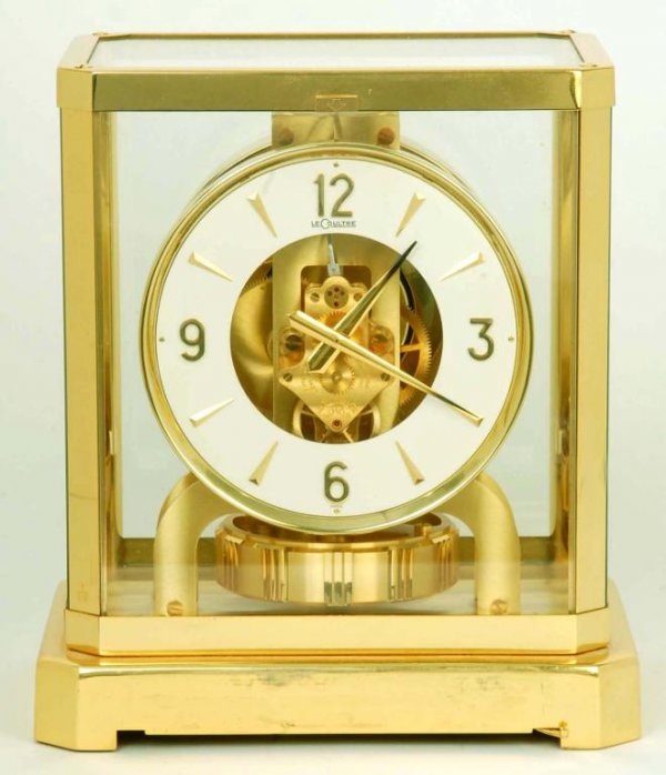 Appraisal: LeCoultre Cie Atmos clock Brass and glass case Marked LeCoultre