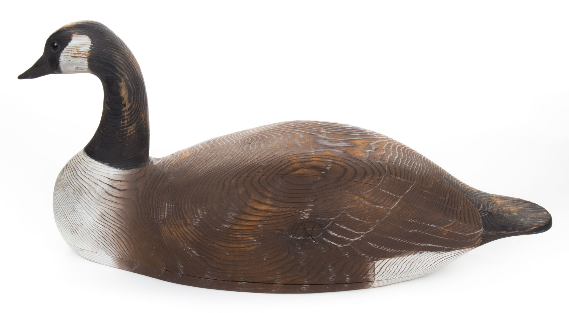 Appraisal: Goose Carving stamped Boring Waterfowl signed Butch and Mary Carol